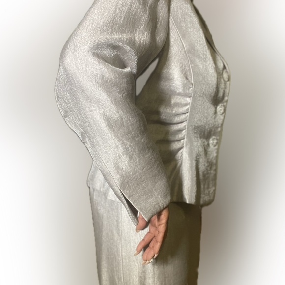 Kasper Women’s Skirt Set Silver Sz 14P - Picture 3 of 10
